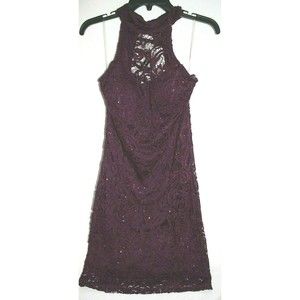 NWOT Speechless Juniors' Halter Style Party Cocktail Dress Size 11 Burgundy